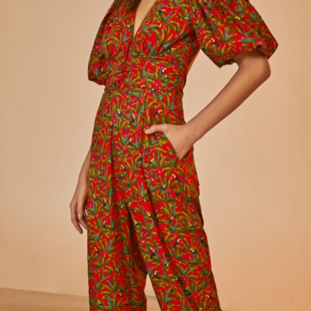 Tropical Print Jumpsuit